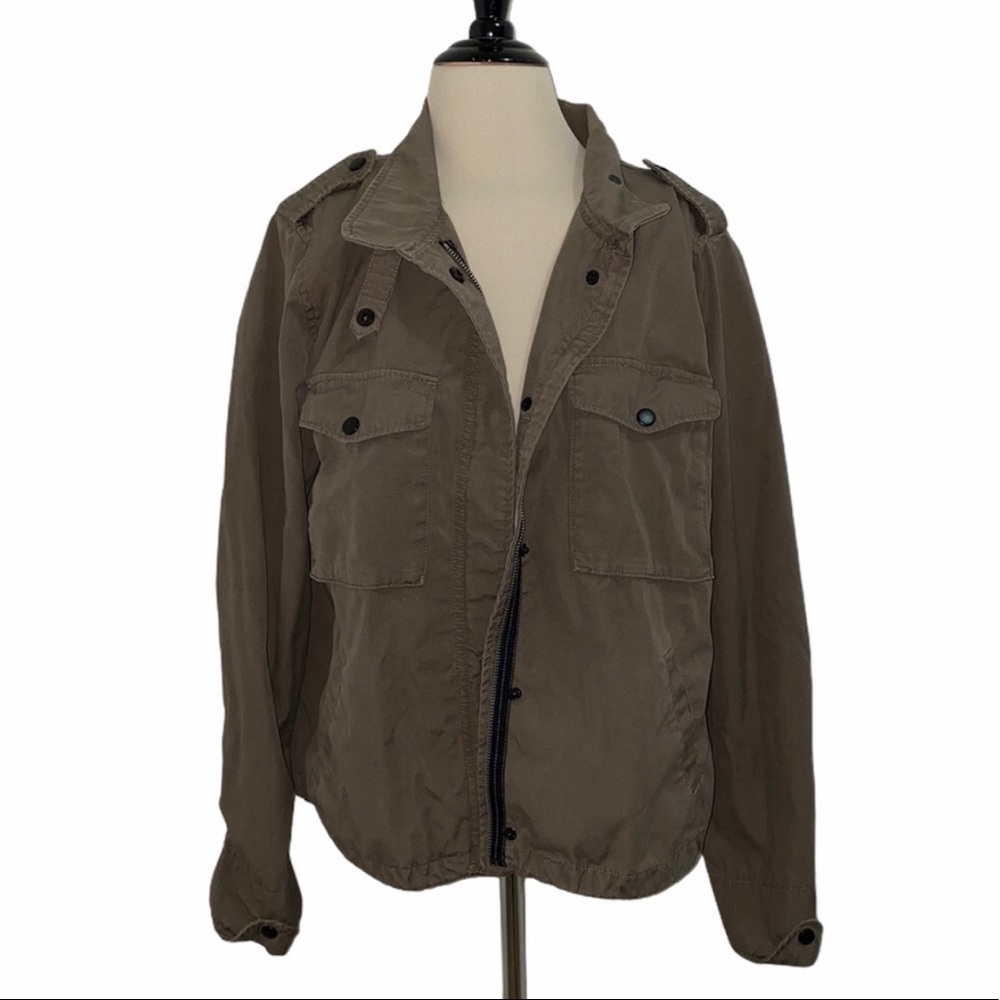 Torrid brown utility collar tie jacket size x2